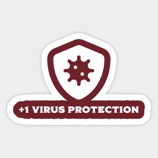 +1 Virus Protection Sticker